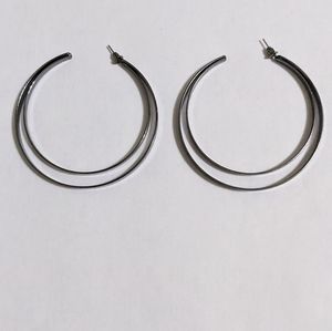 Dark Metallic Hoop Earrings